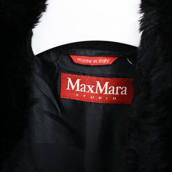 Max Mara Studio Blue Alpaca Coat - Picture 5 of 15